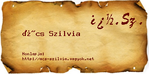 Ács Szilvia névjegykártya