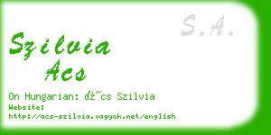 szilvia acs business card